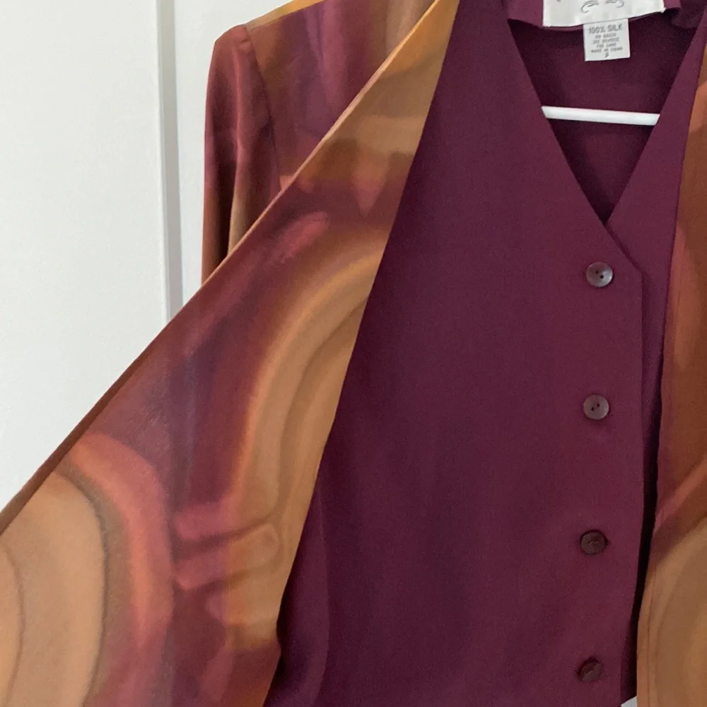 Aliki Yamani Creations 💯% Silk Blouse | Size S - Picture 4 of 6